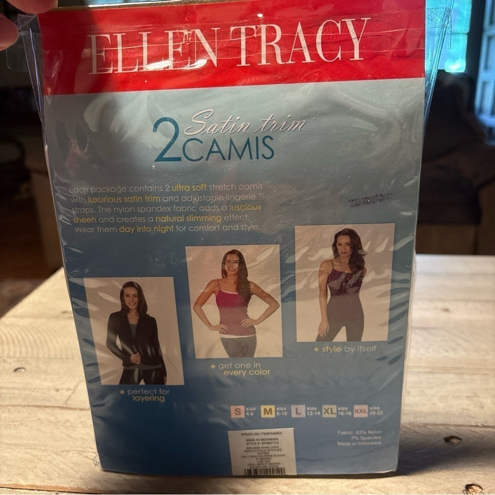 Ellen Tracey 2 Satin Trim Camis Women’s Sz XXL 20-22 Ultra Soft Natural Slimming - Picture 6 of 12